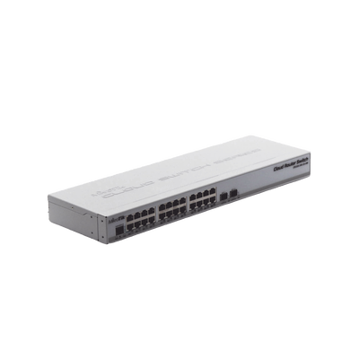 CRS326-24G-2S+RM, 24 Eth Gb 2 SFP+ 512MB RAM p/rack