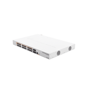 CRS328-24P-4S+RM, Switch PoE 24 EthGb, 4 SFP+, 500w, 802.3af/at y pasivo