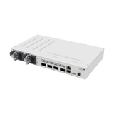 CRS504-4XQ-IN, Switch CPU 650MHz, 64MB RAM, 1 Eth 10/100, 4 QSFP28 100G, CA/CD y 802.3bt PoE-in, RouterOS