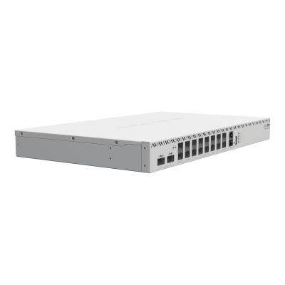 CRS518-16XS-2XQ-RM, Switch CPU 650MHz, 64MB RAM, 1 Eth 10/100, 16 SFP28 25G, 2 QSFP28 100G, RouterOS