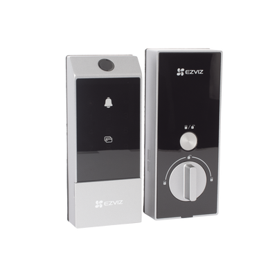 EZVIZ CS-DL04 Pro Seguro de puerta inteligente, Sin llave, Negro, Plata