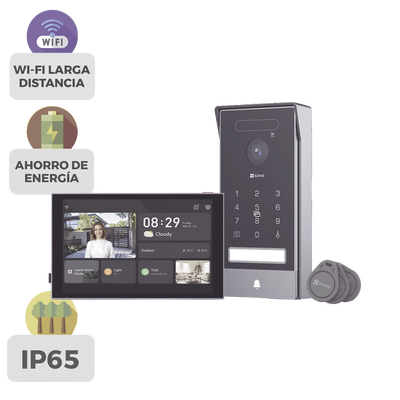 CS-HP7/PRO - Video Portero Inteligente / 4K UHD / Wi-Fi 6 Dual Band / Reconocimiento de Venas de Palma y Facial / Monitor Táctil 8" / Visión Nocturna Color / IP65