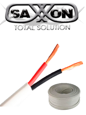 Cable de Alarma SAXXON OWAC2100J / 2 Conductores / CCA / Calibre 22 AWG / 100 Metros / Control de Acceso / Videoportero / Audio