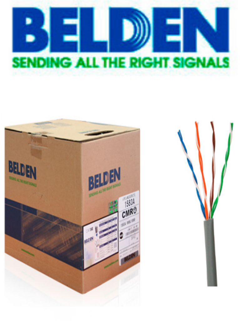 Cable UTP BELDEN 1583A008U1000 Cat5e 24AWG 305m Cobre Gris