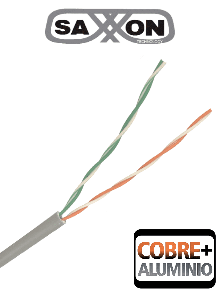 Bobina Cable UTP Cat3 SAXXON OCAT3CCA 305m CCA Gris Interior 2 Pares