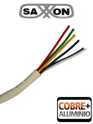 OWAC6305JF  Bobina de cable para alarma saxxon owac6305jf, 6 conductores cca, 305 metros, uso interior