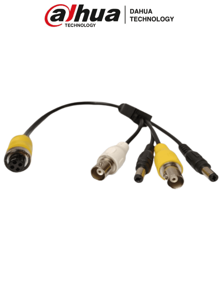 Cable Adaptador Dahua Aviación a BNC, 2 Conectores DC 5.5mm, 2m