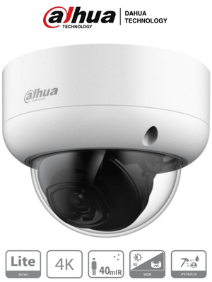 Cámara Domo Antivandálica Dahua HAC-HDBW1801EAN, 4K 8MP, Lente 2.8mm, WDR Real 120dB, IR 40m, IP67 IK10