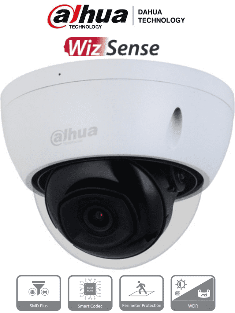 Dahua Cámara IP Domo Antivandálica 2MP, Lente 2.8mm, IR 30m, IP67