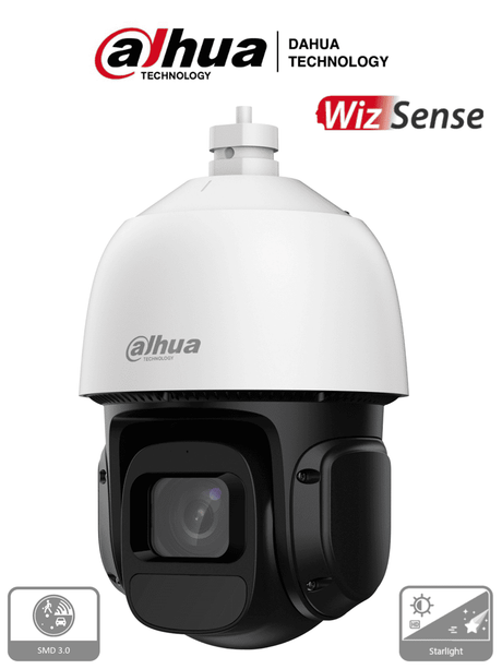 Cámara IP PTZ Dahua SD3D216NB-GNY 2MP/16x Zoom/80m IR/Detección Vehículos y Humanos/SMD 3.0/IP66/WDR 120dB/MicroSD/WizSense
