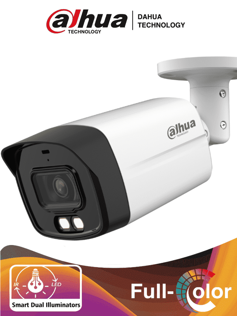 Dahua Cámara Bullet 2MP DH-HAC-HFW1200TLMN-IL-A, Lente 2.8mm, IR 40m, IP67