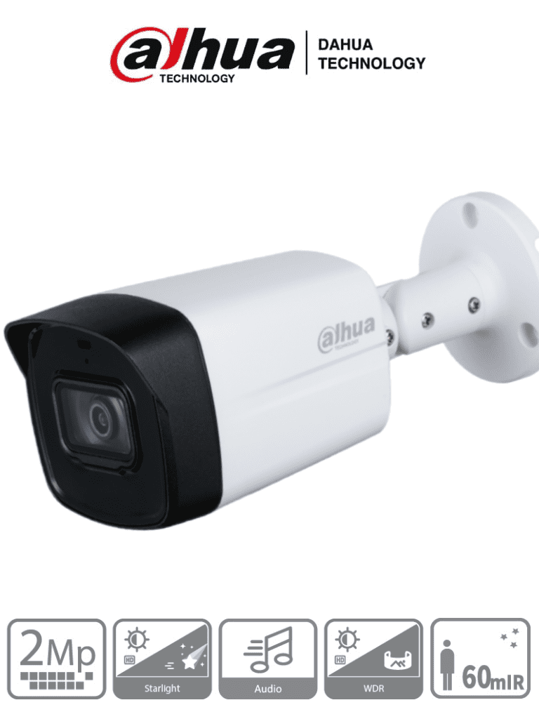 Dahua Cámara Bullet 2MP DH-HAC-HFW1231TLM-I6, Lente 2.8mm, IR 60m, IP67