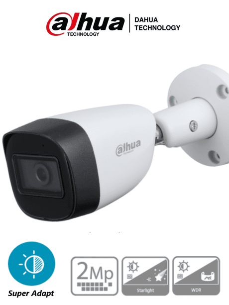 Camara Dahua Hac-Hfw1231Cm-28 Bullet 1080P Super Adapt Lente 2.8Mm Starlight Ir 30Mts Wdr Real 130Db Ip67 FullOffice.com