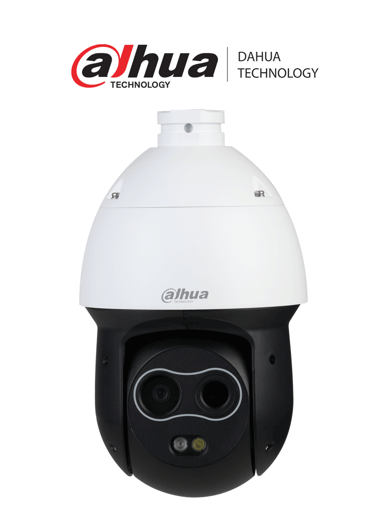 Cámara Domo Térmica Dahua DH-TPC-SD2241-T 4MP AI Luz Blanca IP66 7mm/8mm 35m