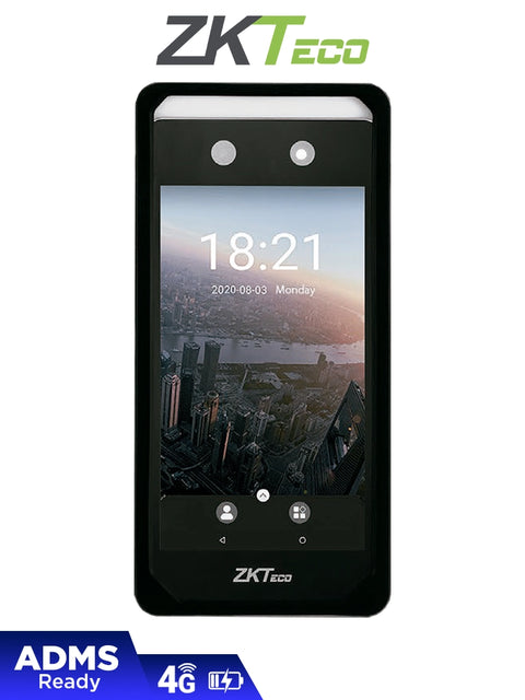 Control de Asistencia ZKTECO Horus-E1 con Autenticación Facial (6000 Rostros), 100,000 Eventos, Wifi, Chip 4G y Batería de Respaldo