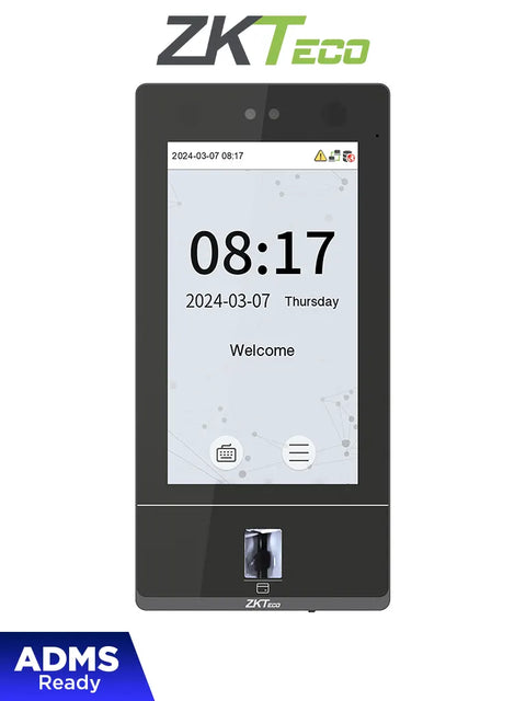 Zkteco Terminal Biométrica Facial / Pantalla Táctil 7" / 50,000 Usuarios SENSEFACE7A