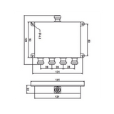 D4-72FE - Microlab Divisor de Potencia Wilkinson / 4 Vías / 694-2700 MHz D4-72FE