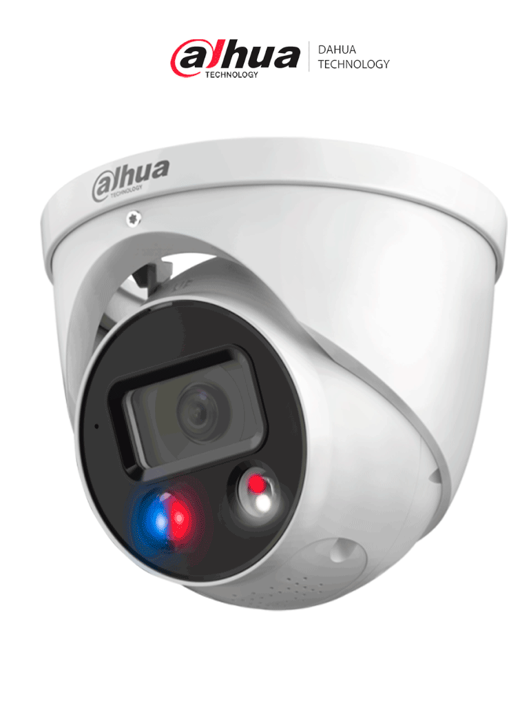 Dahua Cámara IP Domo 8MP DH-IPC-HDW3849H-AS-PV, 30m IR, Audio 2 Vías