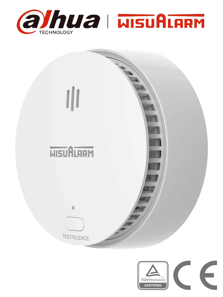 Detector de Humo Dahua DHI-HY-SA20B, Sensor Fotoeléctrico, Alarma 85dB, Duración Batería 5 años, Certificaciones TÜV y CE