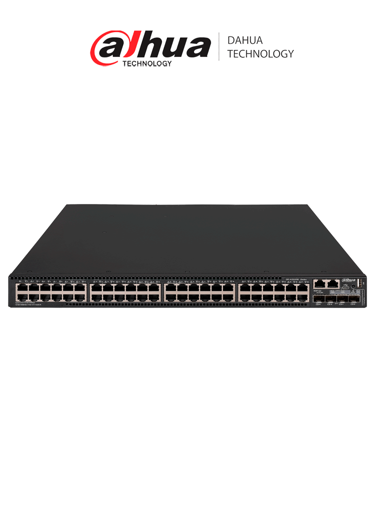Switch Dahua DH-AS5500-48GT4XF, 48 Puertos PoE Gigabit Capa 3 600W, 4 Puertos SFP 10Gbps, 176Gbps