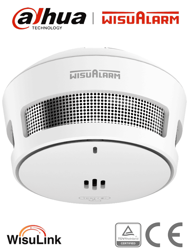Detector de Humo Inalámbrico Dahua DHI-HY-SA40A-R8, Sensor Fotoeléctrico, Alarma 85dB, Interconectable 24 Disp, Batería 10 años
