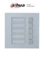 Dahua Technology DHI-VTO4202F-MB5 accesorio para sistema intercom Módulo de botón de llamada, Plata, Dahua Europe, Aluminio