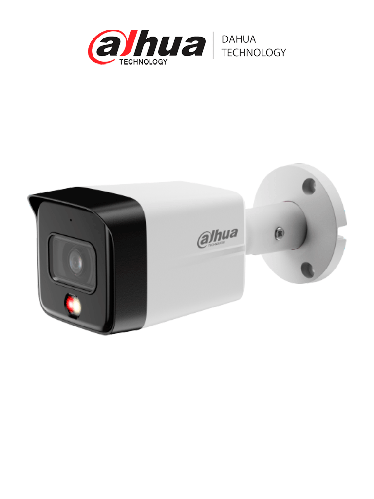 DAHUA Hfw1839tc-a-il - cámara ip bullet 4k full color + iluminador dual inteligente/ 8 megapíxeles/ dual light/ lente de 2.8 mm/ 110 grados de apertura/ micrófono integrado/ h.265/ ir de 30 metros/ ip67/ poe/ dwdr/ #lonuevo DH-IPC-HFW1839TC-A-IL