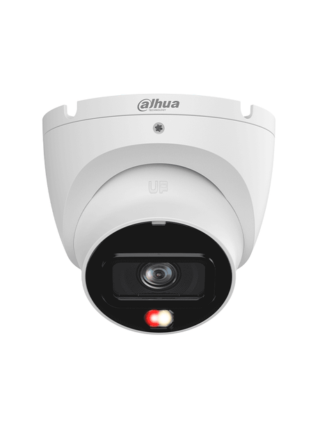 DAHUA DH-IPC-HDW1839TP-A-IL-0280B-S6 - Cámara IP Domo de 8MP con resolución 4K, lente de 2.8 mm y ángulo de visión de 105°. Equipado con iluminador dual, micrófono integrado, IR de 30m, DWDR, H.265, PoE. protección IP67. #MCI1Q125