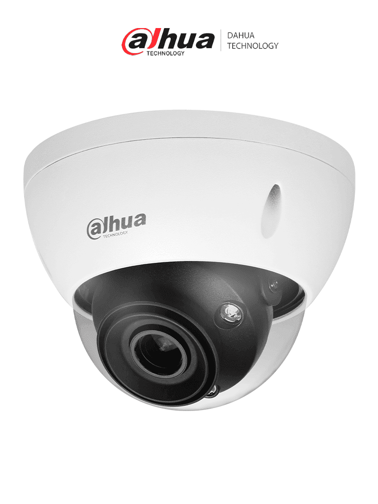 Cámara IP Dahua 4MP con lente motorizado 2.7-13.5mm, IR 50m, Starlight, WizMind, detección facial, protección perimetral, WDR, ePoE, HDMI, IP67 e IK10