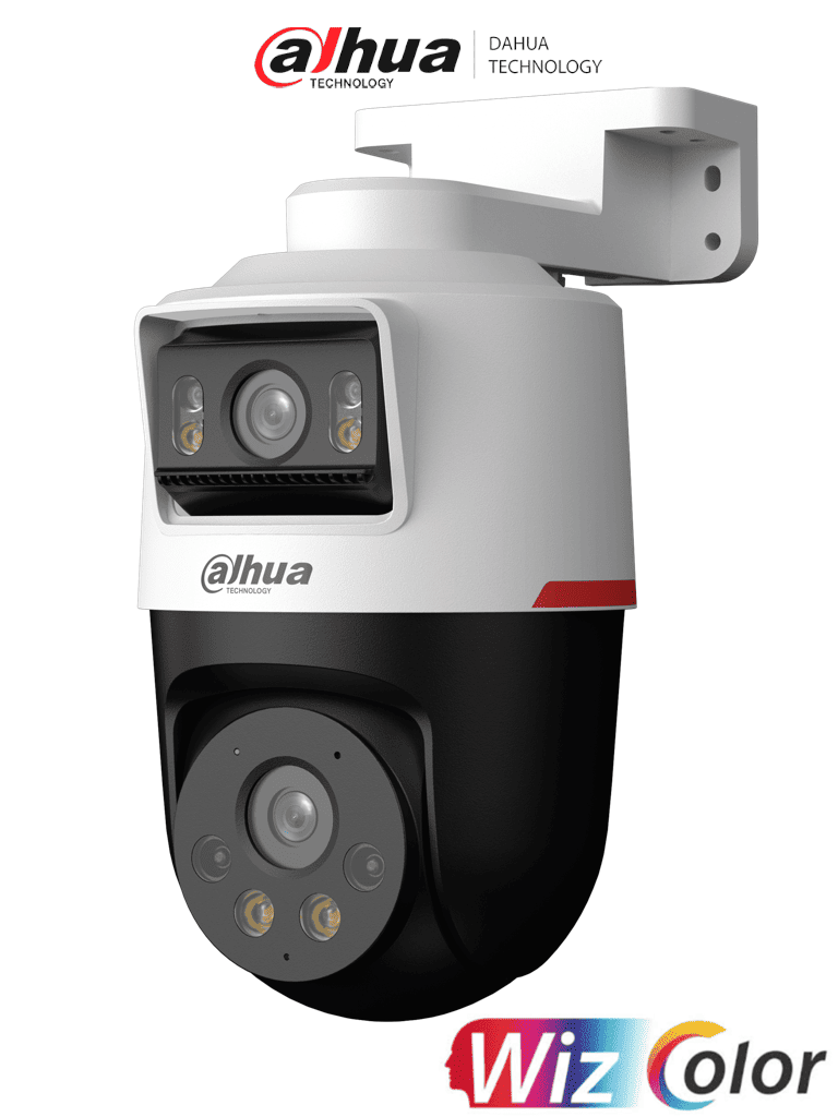 DAHUA Cámara IP PT Dual 2MP+2MP, Lente 3.6mm, PoE, IP66, Audio Bidireccional