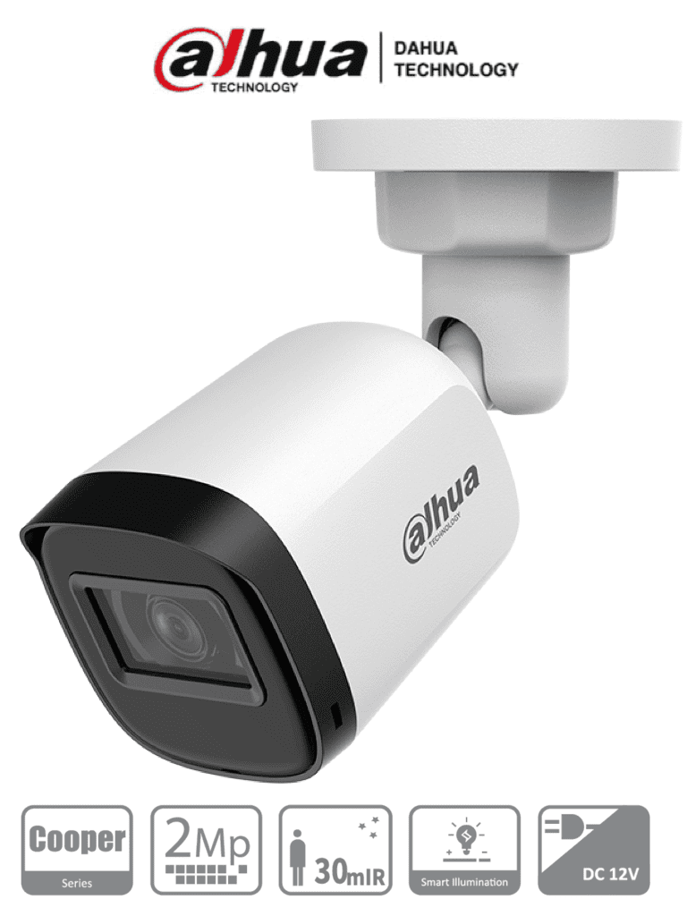 DH-HAC-B1A21N-U DAHUA B1a21-u-36 - cámara bullet de 2 megapixeles/ 1080p/ lente 3.6mm/  80¬∞ de apertura/ visión nocturna ir 30mts/ resistencia ip67/ compatible con cvi/tvi/ahd/cvbs/ #osd #voldh #dahq1m #vfl