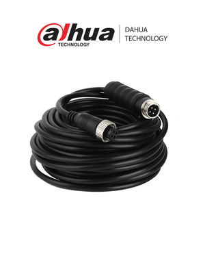 Cable extensor avión 12m video/audio M12 hembra a M12 macho 4 pines, blindaje completo