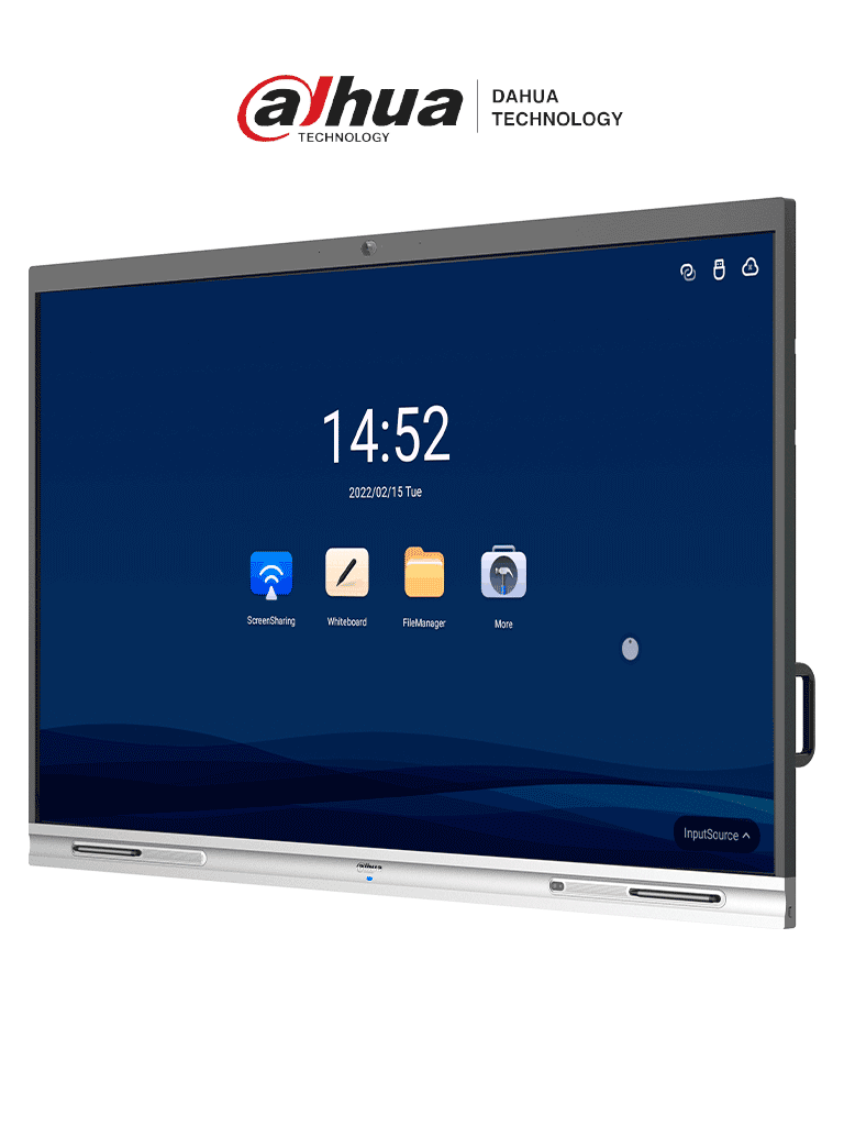 Pantalla interactiva 4K/UHD 75" táctil Android, Resolución 3840x2160, Cámara 5MP, Micrófono y Altavoces Integrados