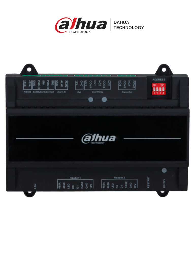 Panel de Control de Acceso Dahua DHI-ASC2202B(T) para 2 Puertas TCP/IP RS-485 Wiegand 100,000 Usuarios