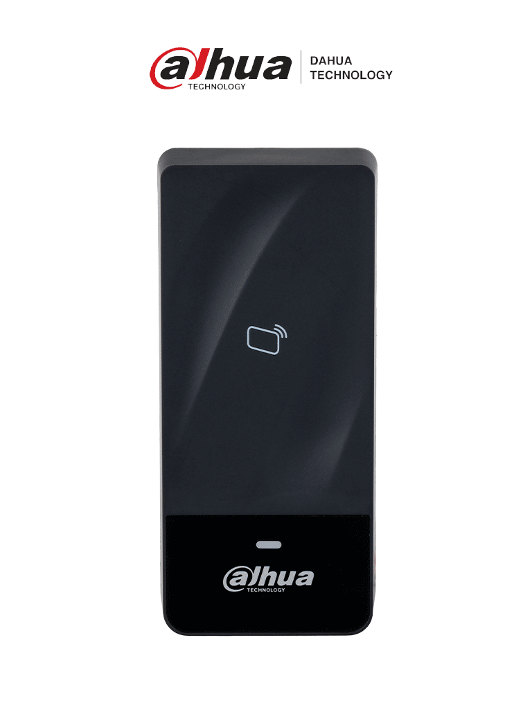 Lectora de tarjetas Mifare 13.56 MHz DAHUA ASR1200E / Exteriores / IP66 / Wiegand o RS485 / Indicador luz y sonido