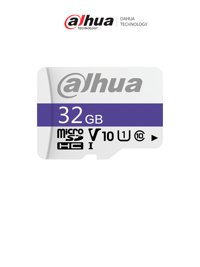 Tarjeta de Memoria Micro SD Dahua 32GB UHS-I C10 V10 90MB/s Lectura 15MB/s Escritura