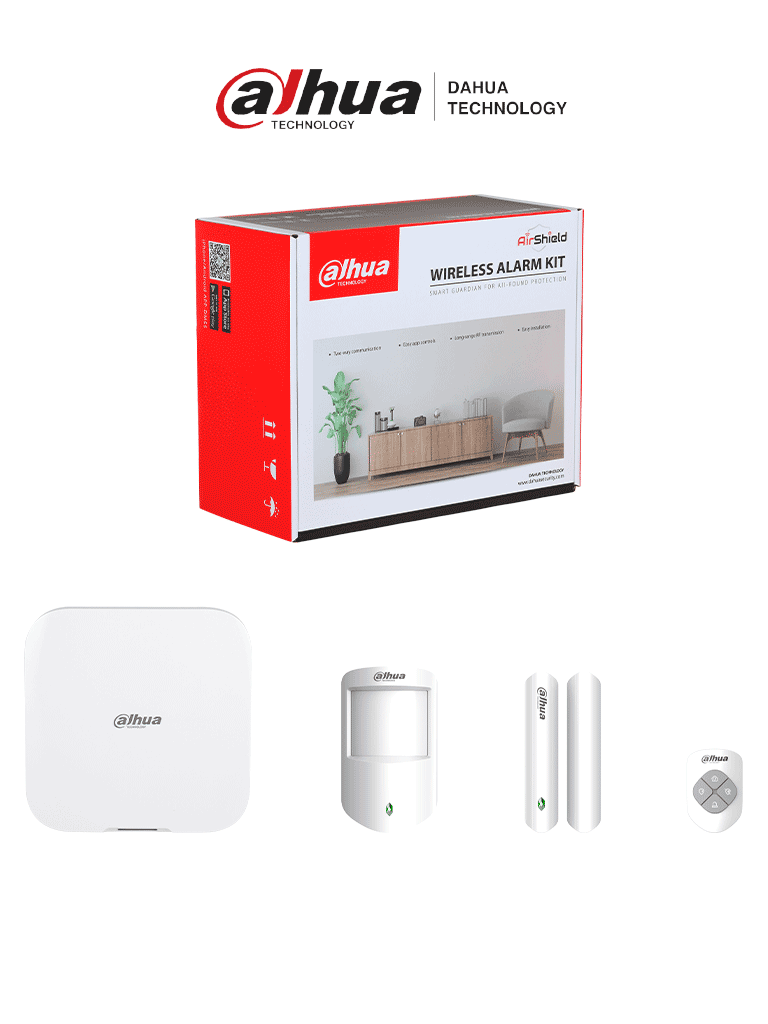 Dahua Kit de Alarma Inalámbrico Hub2, Soporta 8 Cámaras IP, Audio 2 Vías, WiFi