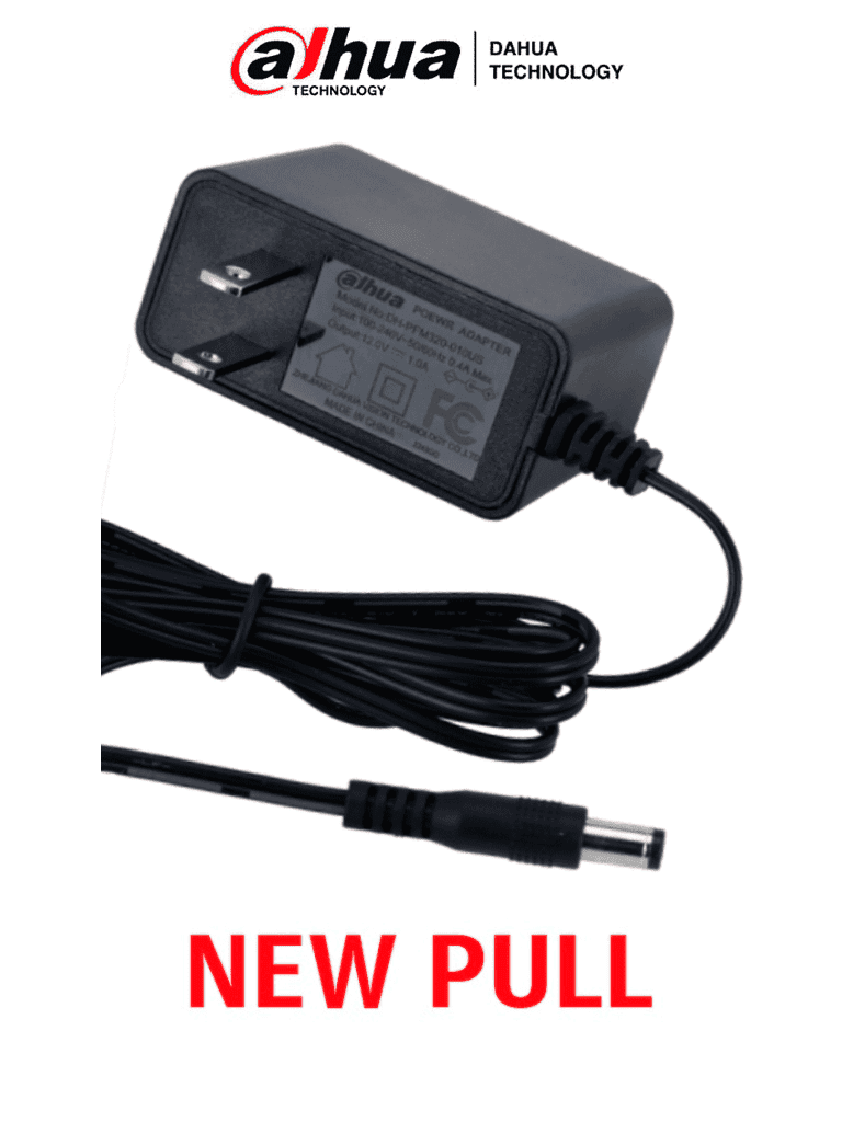 Dahua Fuente de Poder FUENTEKIT 12V 1.5A, 100-240VAC, 1.5M Cable