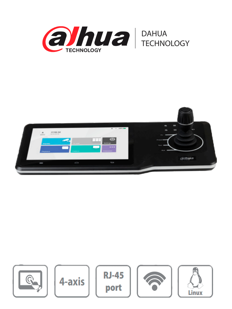 Teclado Controlador de Red Dahua NKB5000-F/ 4 Salidas HDMI/ Resolución 4k/ Pantalla Táctil 10"/ Wifi