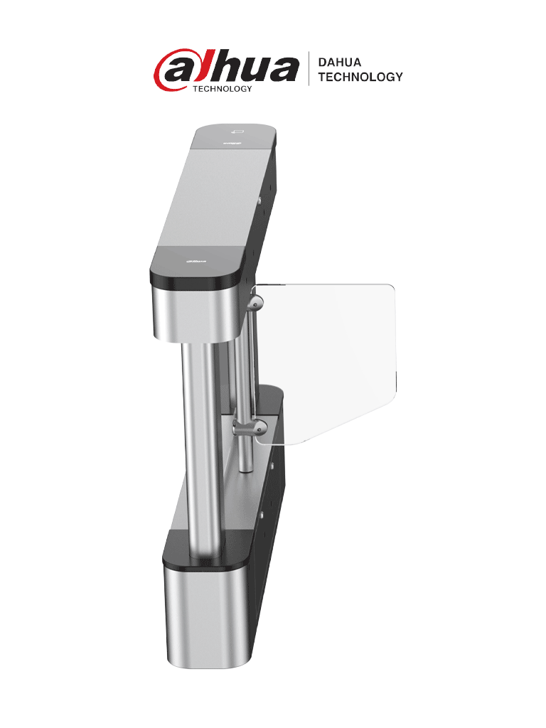 Dahua DHI-ASGB210Y-L Swing Barrier 600mm/ Desbloqueo Rápido/ Cortina IR/ Servomotor/ Alarma Sonora/Luminosa