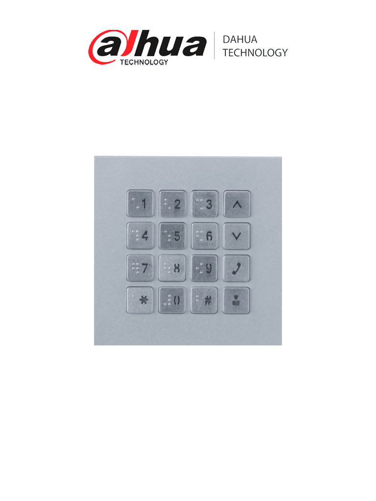 Módulo Dahua VTO4202FMK con Teclado Numérico Antivandálico RS485 Compatible con VTO4202FP, MCI2Q125