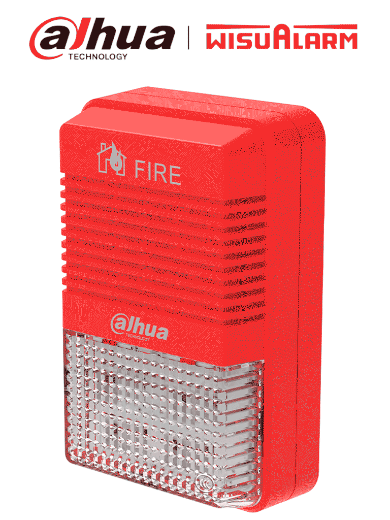 Lámpara Estroboscópica DAHUA WISUALARM HY-1500 - Sirena Direccionable/ Volumen 75-115 dB/ 24V DC/ Normas EN54-3, EN54-23