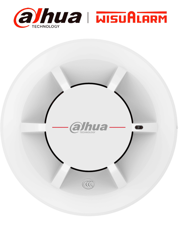 Detector de Humo Fotoelectrico Dahua DHI-HY-C131 - 2 Hilos, Alarma Visual y Audible, Cámara Dual, EN 54-7:2018, BLC Automático