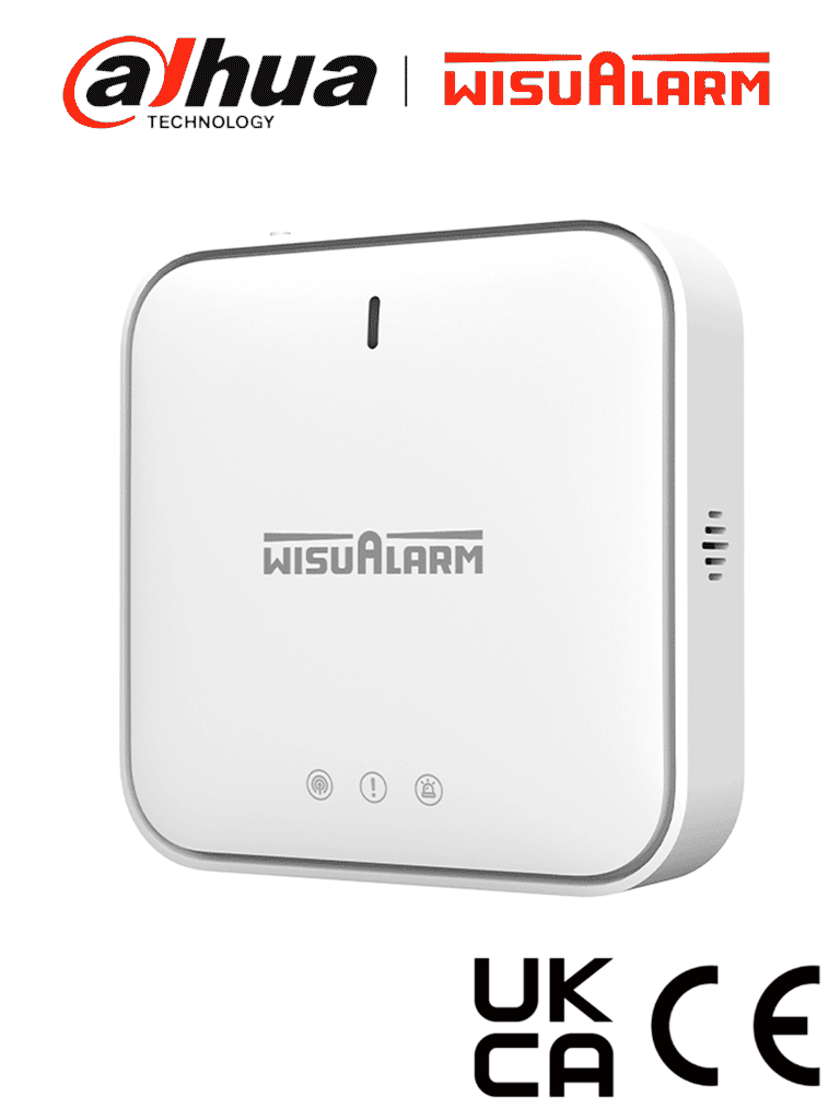 Gateway Inalámbrico DAHUA WISUALARM DHI-HY-GW01A - Ethernet/WiFi, 4 LED, Centraliza 24 Dispositivos Wisulink