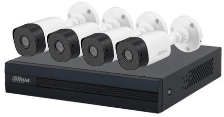 Kit Dahua Kitxvr1B04-I+4B1A21 4 Canales De 2 Megapixeles, Dvr Cooper-I Wizsense, Con Ia, H.265+/4 Camaras B1A21 1080P, 4 Canales +1 Ip O Hasta 5 Canales Ip, 4 Canales Smd Plus, Busqueda De Humanos Y Vehiculos, Accesorios Incluidos FullOffice.com 