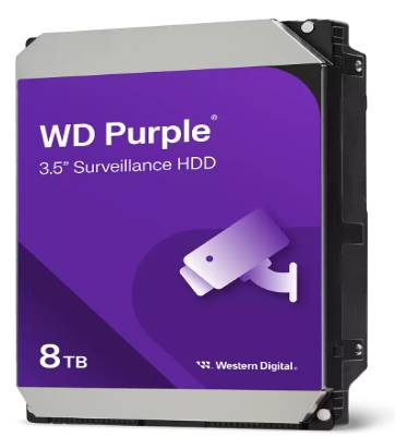 Western Digital Blue Purple disco duro interno 8 TB 5400 RPM 256 MB 3.5" Serial ATA III