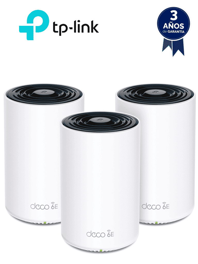 Sistema Wi-Fi 6E Mesh TP-Link DECO XE75, Triple Banda AXE5400, Paquete 3 Piezas