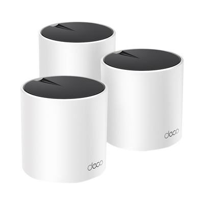 Kit de Sistema Inalambrico Deco X55 Mesh para Hogar, Doble Banda Wi-fi 6 (Ax), Doble Puerto Gigabit