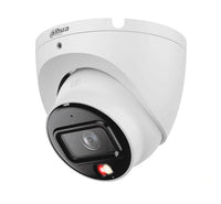 DAHUA DH-IPC-HDW1839TP-A-IL-0280B-S6 - Cámara IP Domo de 8MP con resolución 4K, lente de 2.8 mm y ángulo de visión de 105°. Equipado con iluminador dual, micrófono integrado, IR de 30m, DWDR, H.265, PoE. protección IP67. #MCI1Q125
