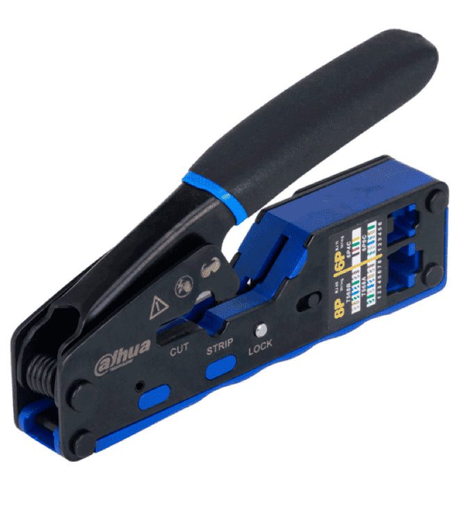 Herramienta de Terminado y Corte de Plugs RJ45 y RJ11 Pass Trough, Acero A3, Mango Ergonómico, Multifunciones